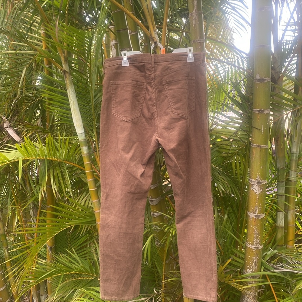 Gap Vintage Slim High Rise chocolate brown Corduroy Pants 14 32 R - Picture 9 of 9